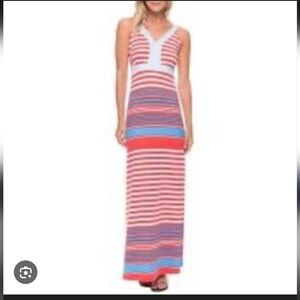 J. McLaughlin Striped Catalina Cloth Maxi Dress Large
